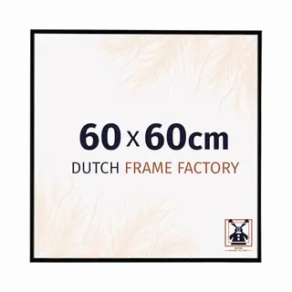 Dutch Frame Factory - Fotokader 60x60 Cm - Zwart Mat - Kunststof Fotokader Met Ontspiegeld Kunstglas - Kader 60x60 Cm - Easy