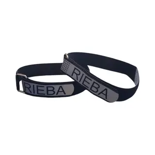 Rieba® Broekklemmen Met Reflectie - Reflecterend Logo - Broekklem Voor Op De Fiets - Extra Veiligheid - Set Van 2 Bandjes - Met Klittenband - Nylon -
