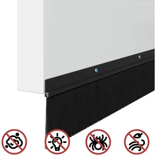 VidaXL Schroefbare Deurborstelafdichtingen 6 Pcs Zwart 100 Cm