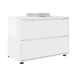 VidaXL Opbergkast Hoogglans Wit 80 X 48 X 57 Cm Bewerkt Hout