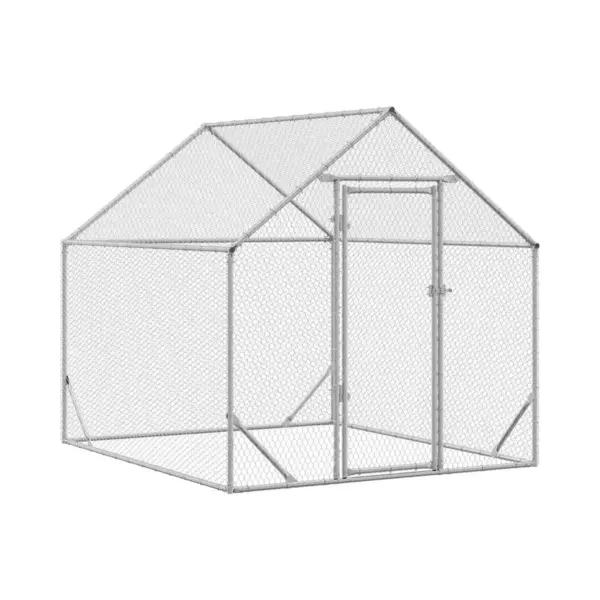 VidaXL Kippenhok Zilver 200x170x177 Cm Gegevens Staal thumbnail
