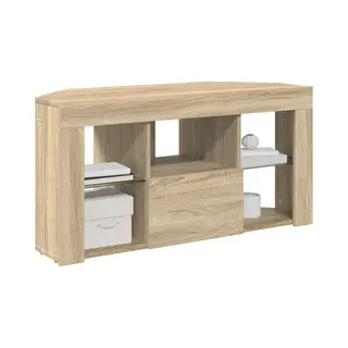VidaXL Hoek Led Tv Cabinet Sonoma Eik 100 X 40 X 50 Cm Bewerkt Hout