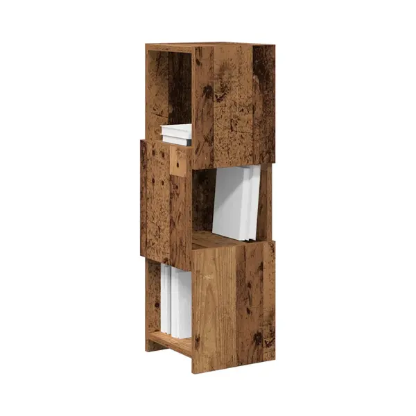VidaXL Hoekkast Oudhout 25, 5x25x80cm Bewerkt Hout thumbnail