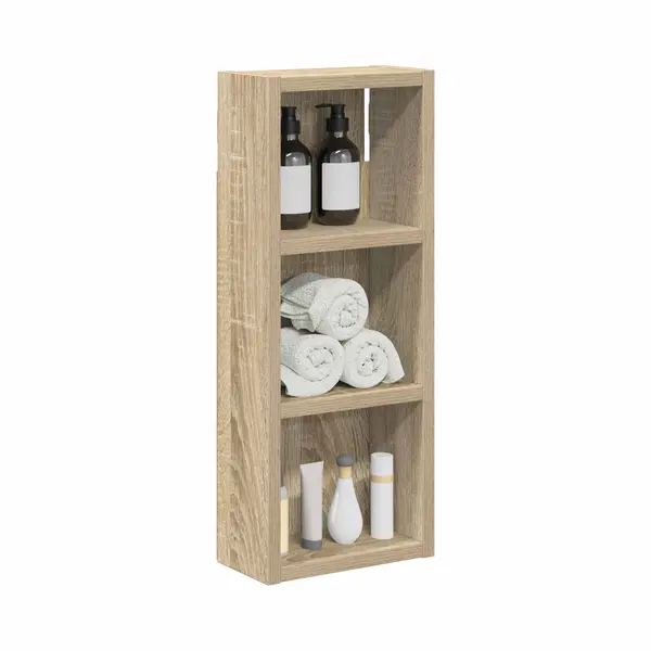 VidaXL Badkamer Wandkast Sonoma Eik 20 X 10 X 50 Cm Geconstrueerd Hout thumbnail