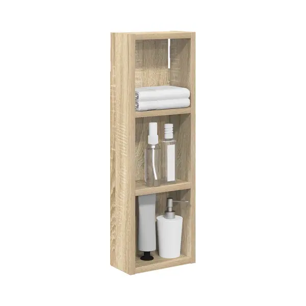 VidaXL Badkamer Wandkast Met Plank Sonoma Eik 20 X 10 X 60, 5 Cm thumbnail