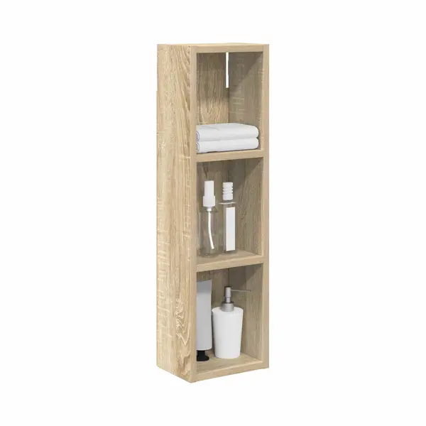 VidaXL Badkamer Wandkast Sonoma Eik 20 X 14 X 70 Cm Geconstrueerd Hout thumbnail