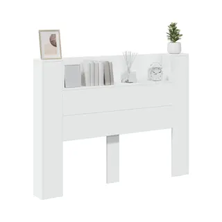 VidaXL Kopfteil Mit Regal Weiß 140 X 16, 5 X 103, 5 Cm Holzwerkstoff