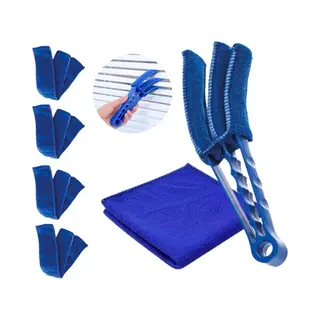 Mister GoGo Jaloezie Reiniger Met 4 Vervangdoekjes & 1 Microvezeldoek - Luxaflex - Shutters - Lamellen - Plumeau - Jaloezie Reiniger - Blauw