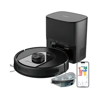 Mybot X10 Pro - Robotstofzuiger Met Dweilfunctie - 6000PA Zuigkracht - Ideaal Voor Huisdierharen – Laad- & Leegstation – LiDAR Navigatie