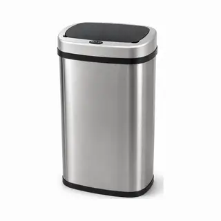 Five Stars® Prullenbak Met Sensor - 60 Liter - Afvalbak Rvs - Vuilnisbak - Soft Close Deksel - Zilver