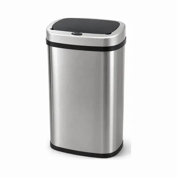 Five Stars® Prullenbak Met Sensor - 60 Liter - Afvalbak Rvs - Vuilnisbak - Soft Close Deksel - Zilver thumbnail