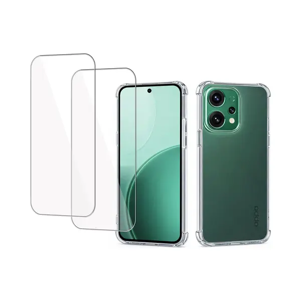ChiGuard Hoesje + Screenprotector 2x Geschikt Voor Oppo Reno 14 5G – Gehard Glas – Shockproof Case – Transparant thumbnail