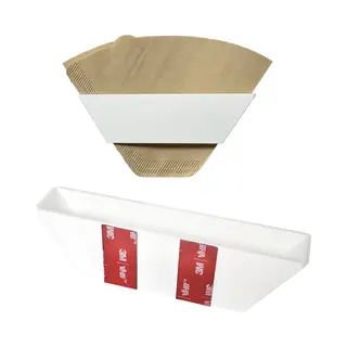 Nillie Koffiefilterhouder - Wit - Koffiefilters Houder - Koffiefilter Houder - Wandmontage - Inclusief Bevestiging