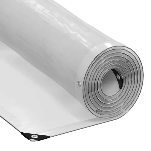 VidaXL Bâche Transparente Avec œillets - 1 X 12 M - En Polyéthylène - Pour Jardin Et Terrasse - Rectangulaire - Bâche D'extérieur - Bâche De thumbnail