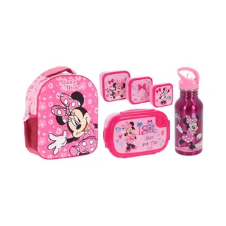 Lilo & Stitch Minnie Mouse Schoolset; Rugzak En Lunchset 5-delig