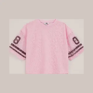 We Fashion Meisjes Oversized Jersey T-shirt Van Kant