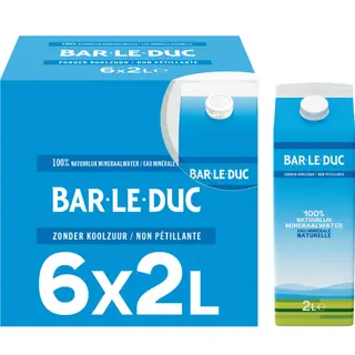 Natuurlijk Mineraalwater Koolzuurvrij– Kartonverpakking Van 2L Bar-Le-Duc