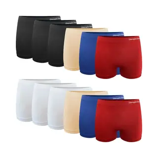 Gianvaglia 12-pak Naadloze Dames Boxershorts - Seamless Ondergoed Dames - Multipack - Goedkoop Ondergoed - Combi / Xl