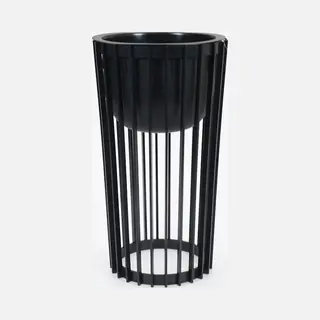 Vita Bloempot Standy 2 Zwart Incl. Standaard