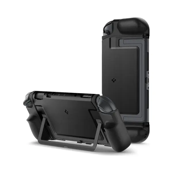Spigen Dual Grip Hoes Nintendo Polycarbonaat (Pc), Thermoplastic polyurethaan (Tpu) Zwart thumbnail