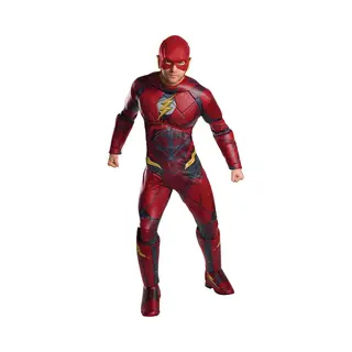 Rubies Rubie's Kostuum Flash Justice League Deluxe Heren Rood Maat M/l