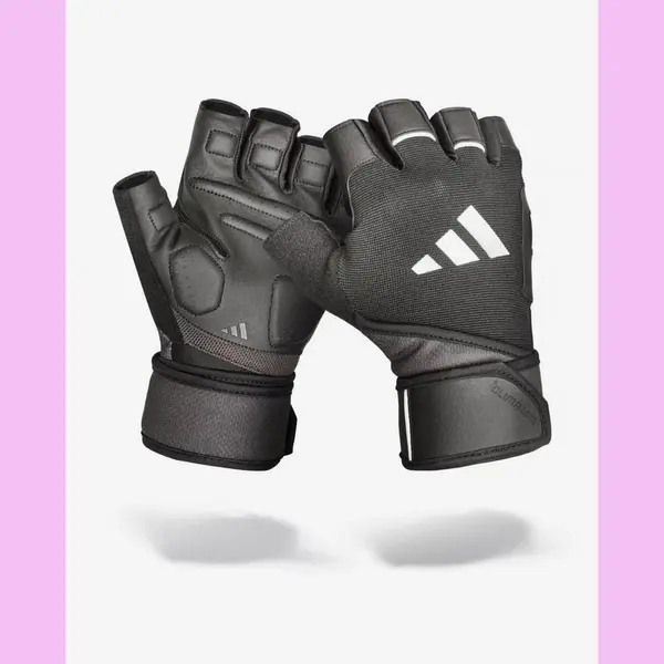 Adidas Wrist Wrap Training Gloves With Double Wrist Support, Size M thumbnail