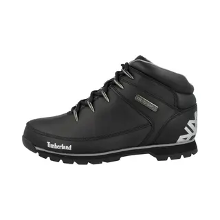 Timberland For Man. TB0A17JR0011 Euro Sprint Hiker Leather Ankle Boots Black (44), Flat, Laces, Sport, Outdoor