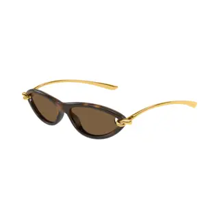 Bottega Veneta Bv1390s Sonnenbrillen Damenbrillen Havana Katzenaugenform Braun 56mm