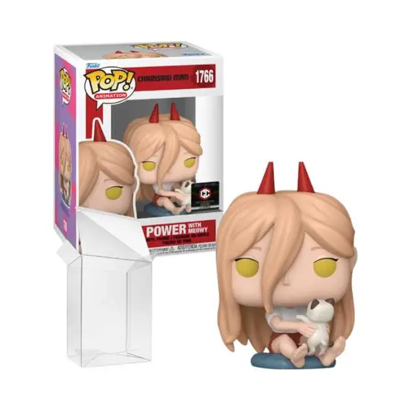 Funko Pop! Animation, Chainsaw Man - Power With Meowy #1766 Chalice Collectibles Exclusive thumbnail