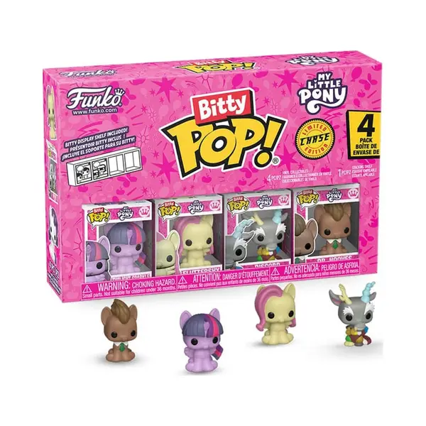 Funko Bitty Pop! - My Little Pony - Twilight Sparkle - Fluttershy - Discord - Dr. Hooves - 4-pack thumbnail