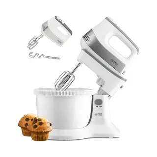 Tzs First Austria Handmixer Met Mengkom - Keukenmachine - 500W - Turboknop - 5 Snelheden - Wit