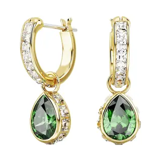 Swarovski, Oorbellen, Stilla Druppel Oorbellen Druppel Geslepen Groen Goud, (Swarovski Metaal)