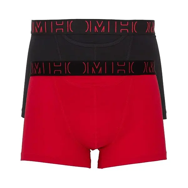 Hom - Boxerlines#2 - Boxer Briefs HO1 (2-pack) - Heren Boxer Met Horizontale Gulp - Rood/Zwart - Maat Xl thumbnail