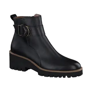 Paul Green 9763 Enkellaarsjes - Enkelboots Met Rits - Dames - Zwart - Maat 42