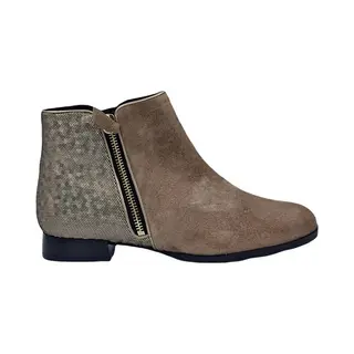 Hassi-A Hassia Madeira Enkellaarsjes - Enkelboots Met Rits - Dames - Taupe - Maat 37, 5