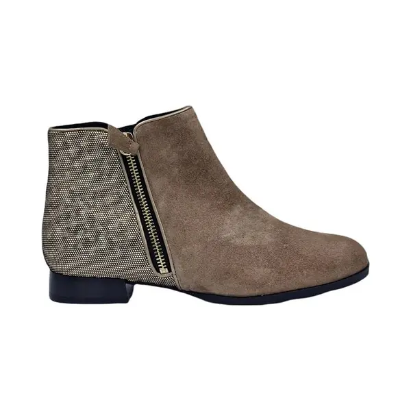 Hassi-A Hassia Madeira Enkellaarsjes - Enkelboots Met Rits - Dames - Taupe - Maat 37, 5 thumbnail