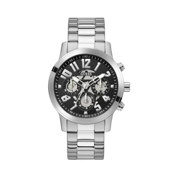 Guess Analoog Horloge 'Parker' Zwart / Zilver thumbnail