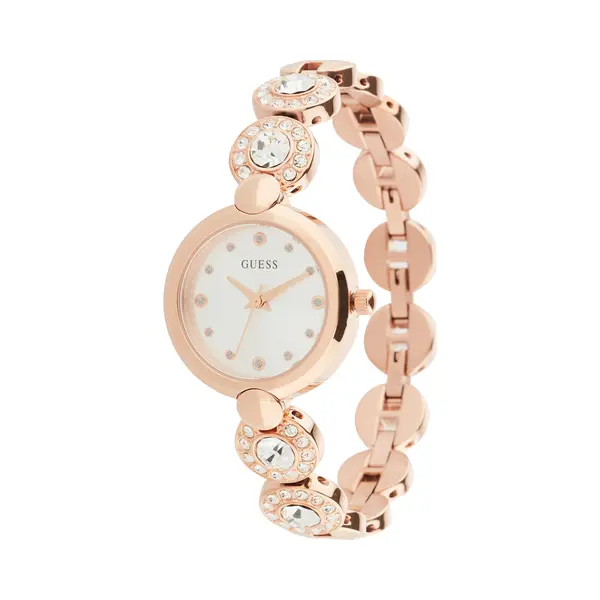 Guess Analoog Horloge 'Stardom' Rose-goud / Zwart / Wit thumbnail