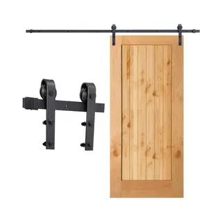 Schuifdeursystemen Schuifdeursysteem Schuifdeur Houten Deur Montage Set Loper Rail Schuifdeur Montage Systeem 152CM Strepen