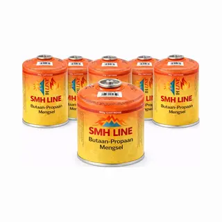 Smh Line® Gasflessen - Gascartouche - 6x 500g - EN417 Schroefventiel - Ø 12x12, 5cm