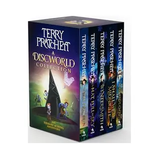 Terry Pratchett, A Discworld Collection, The Tiffany Aching Adventures, The Wee Free Men, A Hat Full Of Sky, Wintersmith, I Shall Wear Midnight,