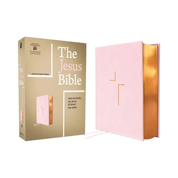 Zondervan The Jesus Bible, Esv Edition, Leathersoft Over Board, Pink thumbnail