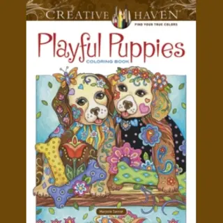 Dover Publications Inc. Creative Haven Playful Puppies Coloring Book