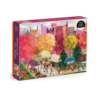 Galison Joy Laforme Autumn At The City Market 1000 Piece Puzzle