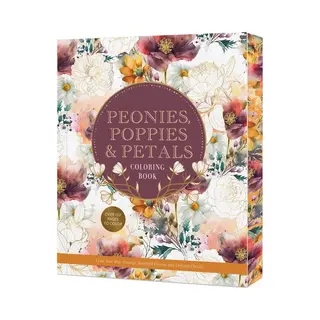 Chartwell Deluxe Spredges Editions- Peonies, Poppies & Petals Coloring Book