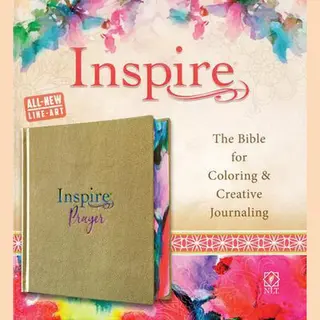 Nlt Inspire Prayer Bible, Hardcover, Metallic Gold