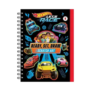 Hot Wheels, Let's Race- Hot Wheels Let's Race, Ready, Set, Draw - Scratch Art