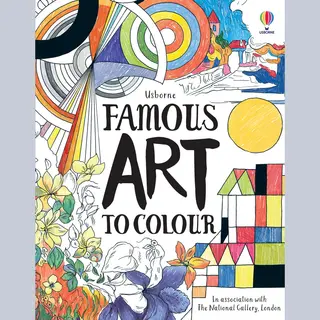 Usborne Publishing Famous Art to Colour boek 32 pagina's