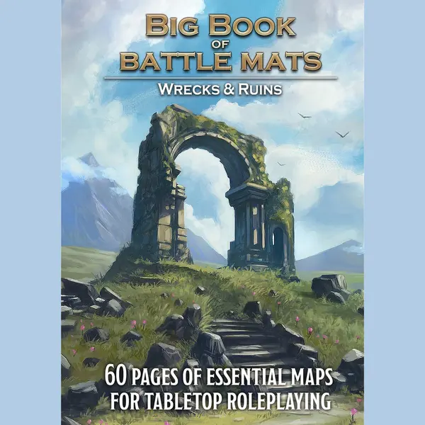 Loke BattleMats Big Book Of Battle Mats Wrecks & Ruins thumbnail