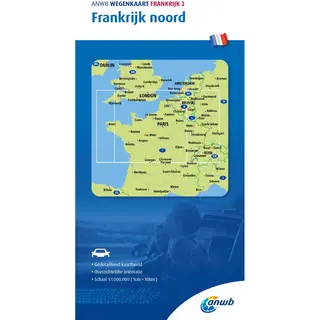 Wegenkaart- France North Road Map